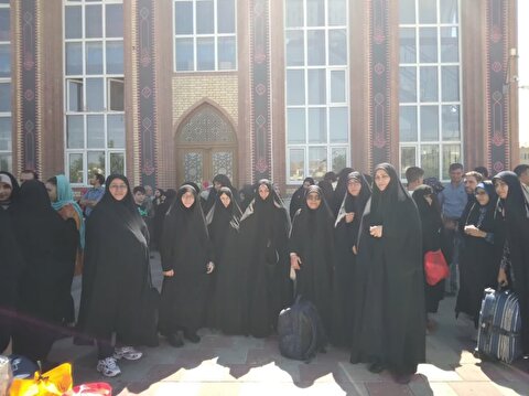 برگزاری آئین بدرقه و اعزام خادمین موکب اربعین خواهران ریحانه النبی(س) زنجان