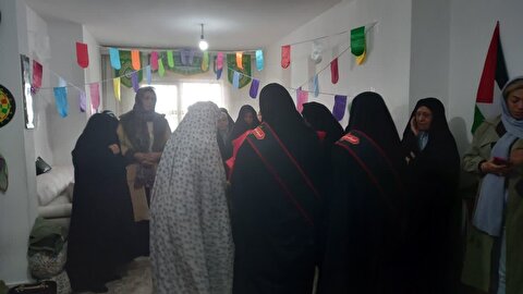 بانوان شرکت کننده در جشن های اعیاد شعبانیه شهر زنجان میزبان پرچم متبرک حرم های مطهر