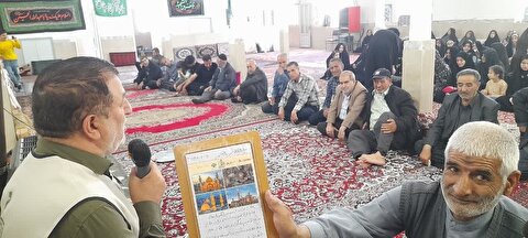 اهالی روستای بهستان شهرستان ماهنشان ، میزبان پرچم متبرک حرم مطهر امام حسین(ع)