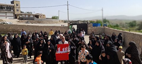 اهالی روستای قره گل شهرستان ماهنشان ، میزبان پرچم متبرک حرم مطهر امام حسین(ع)