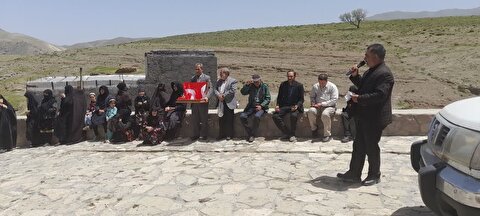 اهالی روستای خضرچوپان شهرستان ماهنشان ، میزبان پرچم متبرک حرم مطهر امام حسین(ع)
