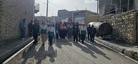 اهالی روستای سهند سفلی شهرستان ماهنشان ، میزبان پرچم متبرک حرم مطهر امام حسین(ع)
