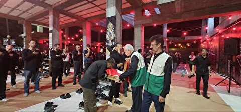 هیئت عزاداری جامعه ورزش زنجان میزبان پرچم متبرک امام حسین(ع) 