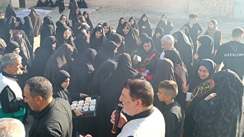 استقبال اهالی روستای سعید آباد شهرستان ایجرود از پرچم متبرک حضرت ابوالفضل(ع)