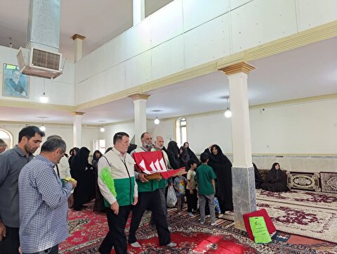 اهالی روستای ایالو بخش انگوران شهرستان ماهنشان ، میزبان پرچم متبرک حرم مطهر امام حسین(ع)