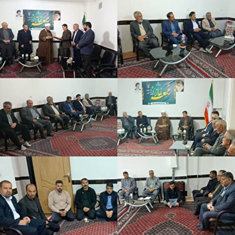  دیدار مسئولین ستاد بازسازی عتبات عالیات خدابنده با امام جمعه بخش افشار و اعطای حکم هیئت امنا